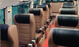 15 Seater 1x1 Tempo Traveller on Rent in Delhi 15 seater 1x1 maharaja seats tempo traveller hire - sharma travel agents
